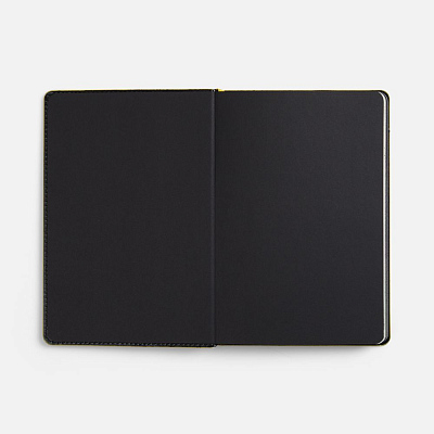 Ежедневник Alanis, недатированный, черный с желтым