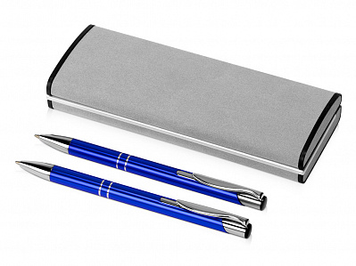 Подарочный набор Dublin: ручка шариковая, карандаш механический (Ярко-синий/серый)