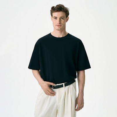 Футболка унисекс премиум Аура (Aura), 100% хлопок 200гр. черный, размер 3XL/4XL (Чёрный)