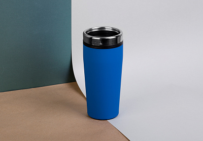 Термостакан "Европа", покрытие soft touch, 0,5 л., синий, синий