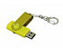 USB 2.0- флешка промо на 4 Гб с поворотным механизмом и однотонным металлическим клипом - Фото 3