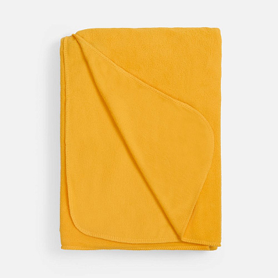 Флисовый плед Warm&Peace, желтый