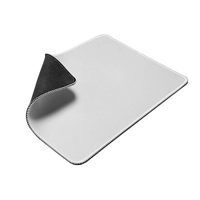 Коврик для мыши GLIDE S, 26*21*0,3см, прошитый край  (Белый)