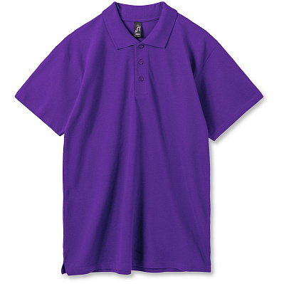 Рубашка поло мужская Summer 170, темно-фиолетовая (Фиолетовый)