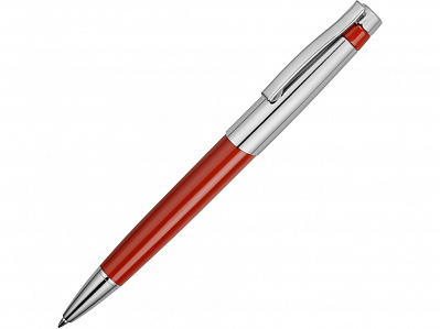 Ручка металлическая шариковая Сидней (Серебристый/красный)