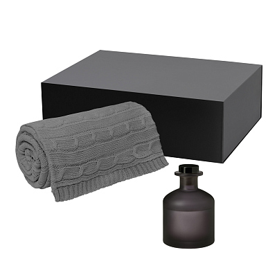 Подарочный набор Mizu, Fado, серый (диффузор, плед)