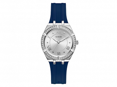 Часы наручные COSMO, женские (Корпус- серебристый, циферблат- серебристый, крепление- синий)