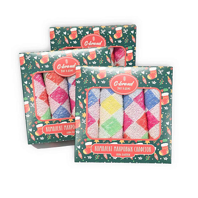 Подарочный комплект махровых хозяйственных салфеток "G-brand" НГ211s