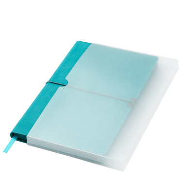 Ежедневник In Velour недатированный, бирюзовый