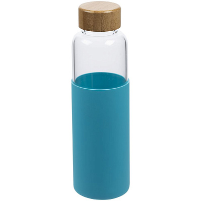 Бутылка для воды Dakar, прозрачная с бирюзовым (Бирюзовый)