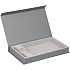 Коробка Horizon Magnet с ложементом под ежедневник, флешку и ручку, серая - Фото 1