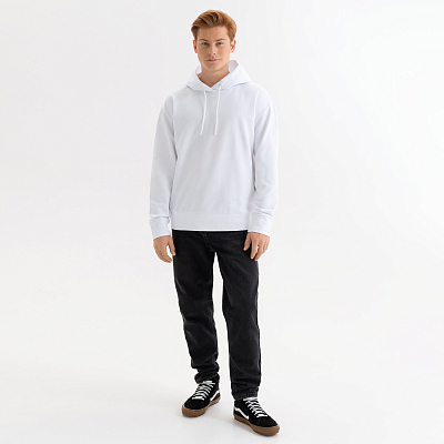 Худи с капюшоном, унисекс ALEX белый, размер M