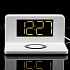 Часы настольные с беспроводным зарядным устройством Pitstop, белые - Фото 11