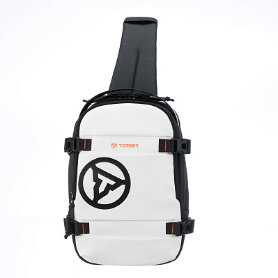 Рюкзак на одно плечо TORBER Xtreme /чёрный, 20 х 8 х 31 см, 5л (Белый)