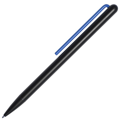 Шариковая ручка GrafeeX в чехле, черная с синим (Синий)