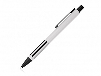 Алюминиевая шариковая ручка Barcode (Белый)