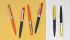 Ручка шариковая "Peri"покрытие soft touch, черный с желтым - Фото 2