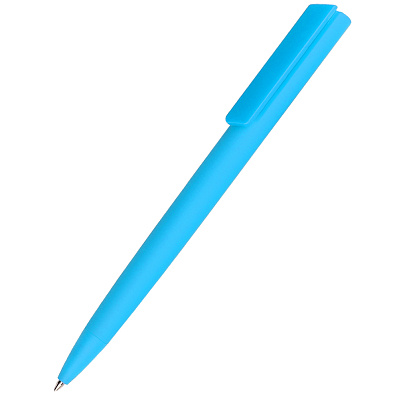 Ручка пластиковая Lavy софт-тач, голубая (Голубой)