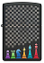 Зажигалка ZIPPO Chess Pieces с покрытием Black Matte, латунь/сталь, черная 38x13x57 мм - Фото 2