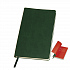 Бизнес-блокнот "Funky", 130*210 мм, зеленый, красный форзац, мягкая обложка, в линейку - Фото 1