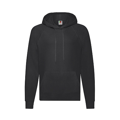 Толстовка без начеса LIGHTWEIGHT HOODED SWEAT 240 (Чёрный)