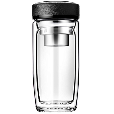 Термос стеклянный с LED-дисплеем Smartview, чёрный