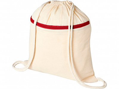 Рюкзак Oregon с карманом на молнии (Натуральный/красный)