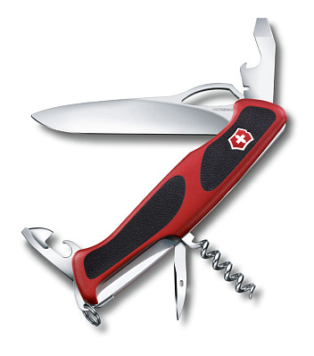 Нож перочинный VICTORINOX RangerGrip 61 130 мм 11 функций с фиксатором лезвия красный с чёрным
