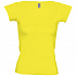 Футболка женская Melrose 150 с глубоким вырезом, лимонно-желтая - Фото 1