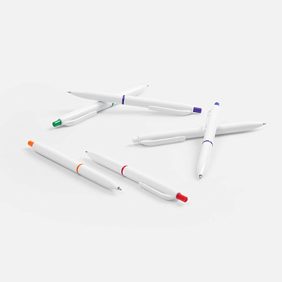 Ручка шариковая Bright Pop, белая с красным