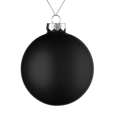 Елочный шар Finery Matt, 10 см, матовый черный (Черный)
