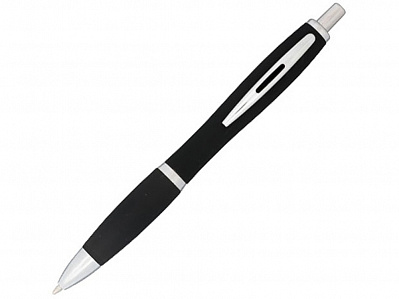 Ручка металлическая шариковая Nash прорезиненная (Черный/серебристый)