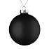Елочный шар Finery Matt, 10 см, матовый черный - Фото 1