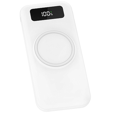 Внешний аккумулятор Authority с беспроводной зарядкой (5W), 10000 mAh  (Белый)