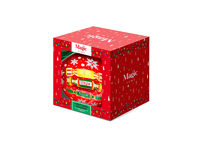 Стеклянный шар  Новогодний бархат