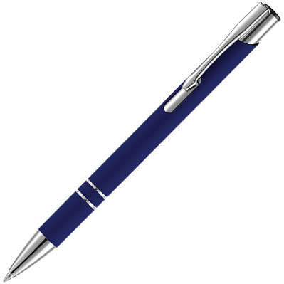 Ручка шариковая Keskus Soft Touch, темно-синяя (Темно-синий)