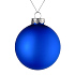 Елочный шар Finery Matt, 10 см, матовый синий - Фото 1