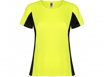 Спортивная футболка Shanghai женская (Неоновый желтый/черный)