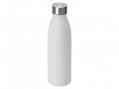 Бутылка для воды из нержавеющей стали Rely, 650 мл (Белый матовый, серебристый)