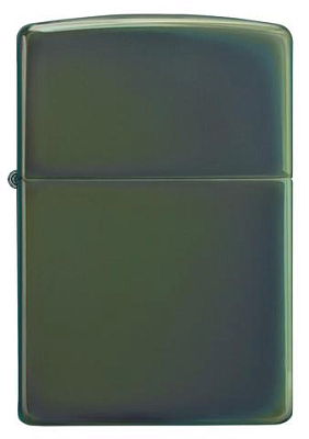 Зажигалка ZIPPO Classic с покрытием Chameleon™, латунь/сталь, зелёная, глянцевая, 38x13x57 мм