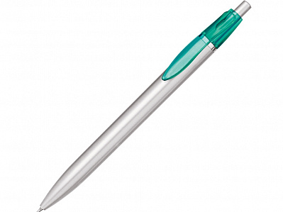 Ручка пластиковая шариковая Шепард (Серебристый/зеленый)