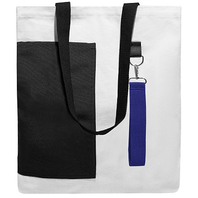 Сумка для покупок BANSHEE TO GO 325 г/м², чёрная/синяя (Черный/синий)