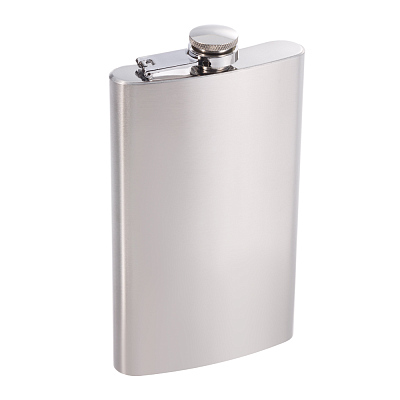 Набор S.Quire фляга 0,27 л, 2 стопки, воронка, сталь, серебристый