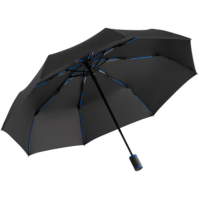 Зонт складной AOC Mini с цветными спицами  (Синий)
