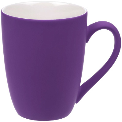 Кружка Good Morning с покрытием софт-тач, фиолетовая (Фиолетовый)