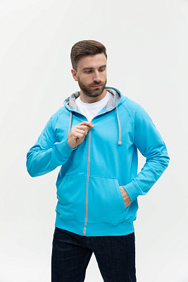 Толстовка мужская STAN с капюшоном на молнии футер без начёса 260, 61