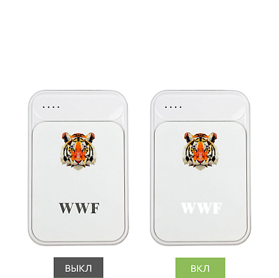 Внешний аккумулятор с подсветкой Starlight PB 5000 mAh, белый