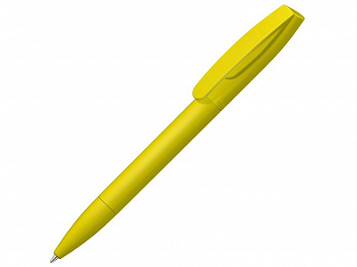 Ручка шариковая пластиковая Coral Gum , soft-touch (Желтый)