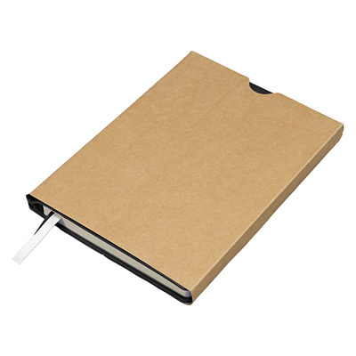 Ежедневник недатированный MAVE, черный, формат А5, блок в линейку