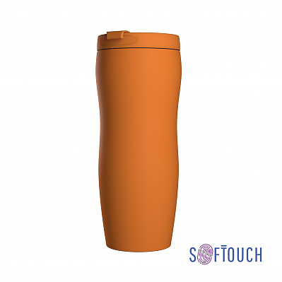 Термостакан "Монтана" 400 мл, покрытие soft touch  (Оранжевый)